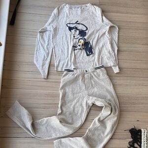 Petit Bateau Kids Pajama Set in Light Gray